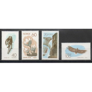 Timbres - Thème environnement - Norvège - 1970- No 558/561