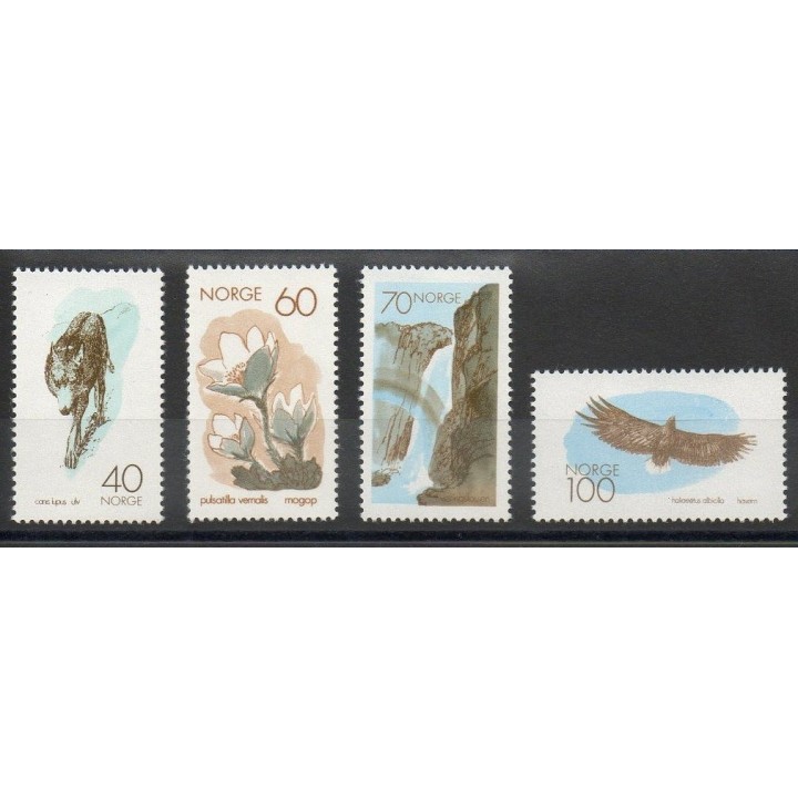 Timbres - Thème environnement - Norvège - 1970- No 558/561
