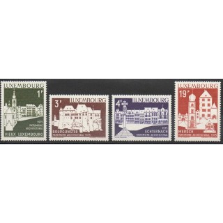 Timbres - Thème sites  - Luxembourg - 1975- No 849/852