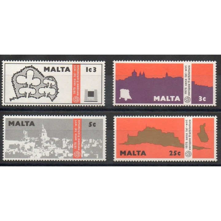 Timbres - Thème Europe - Malte - 1975- No 509/512