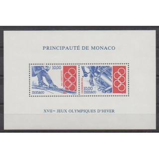 Monaco - Blocs et feuillets - 1994 - No BF63 - Jeux olympiques d'hiver