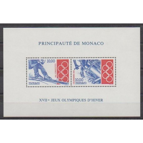 Monaco - Blocks and sheets - 1994 - Nb BF63 - Winter Olympics