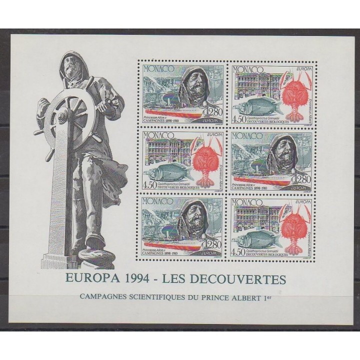 Monaco - Blocs et feuillets - 1994 - No BF65 - Sciences et Techniques - Europa