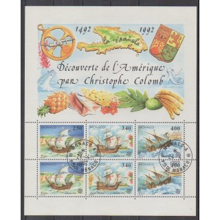 Monaco - Blocks and sheets - 1992 - Nb BF57 - Christophe Colomb - Europa - Used - Used