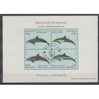 Monaco - Blocks and sheets - 1992 - BF56 - Mamals - Sea animals - Used - Used