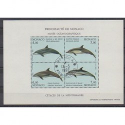 Monaco - Blocks and sheets - 1992 - NB BF56 - Mamals - Sea animals - Used
