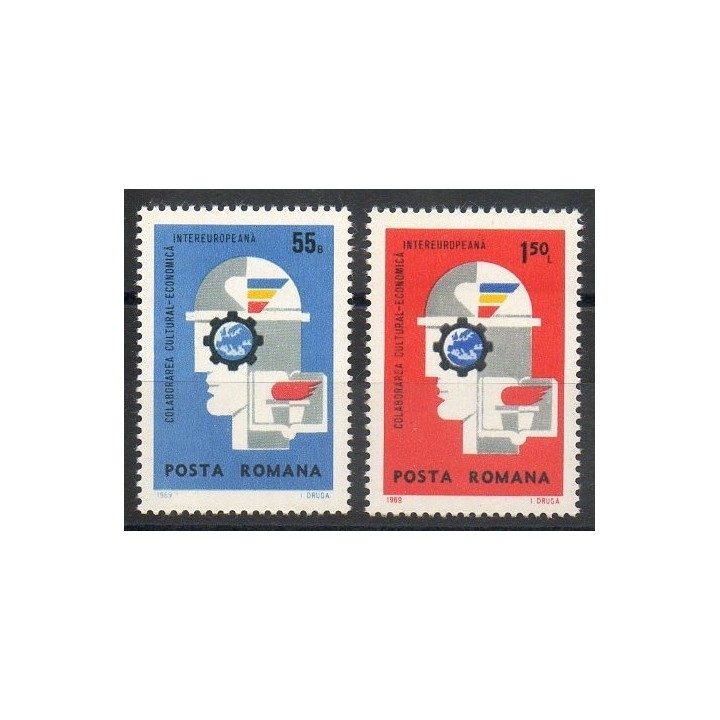 Timbres - Thème Europe - Roumanie - 1969- No 2461/2462