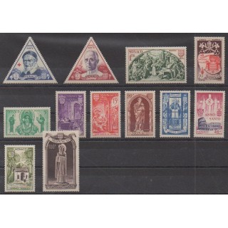 Monaco - 1951 - Nb 353/364 - Religion - Mint hinged - Mint hinged