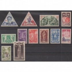 Monaco - 1951 - No 353/364 - Religion - Neufs avec charnière