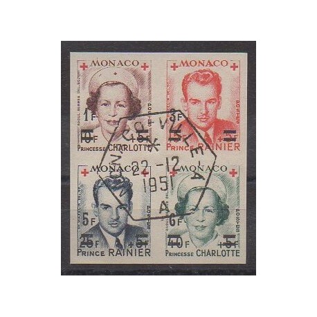 Monaco - 1951 - No 379B/382B - Santé ou Croix-Rouge - Oblitérés