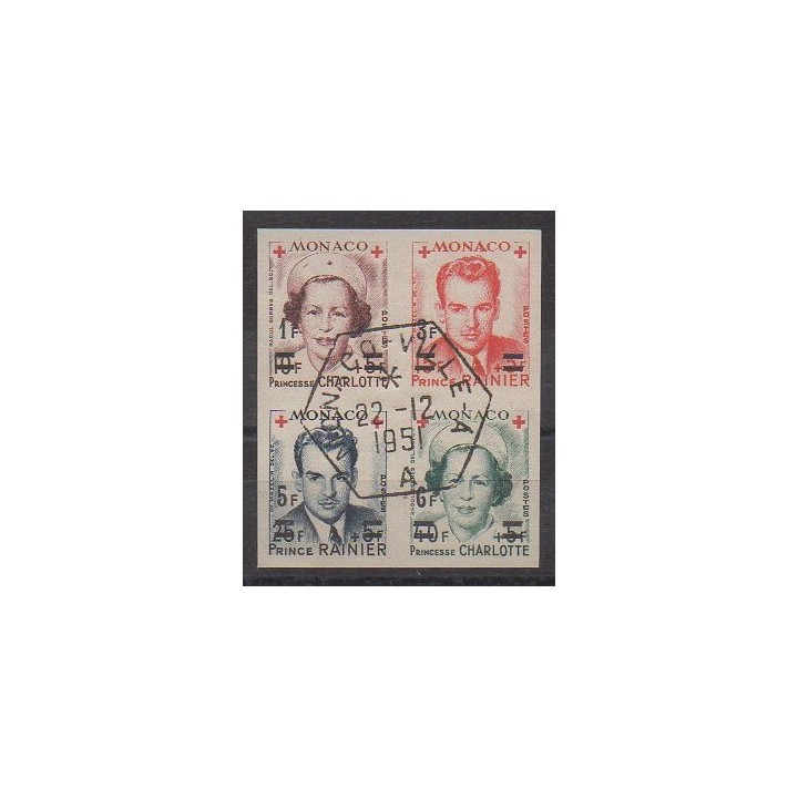 Monaco - 1951 - No 379B/382B - Santé ou Croix-Rouge - Oblitérés - Oblitéré