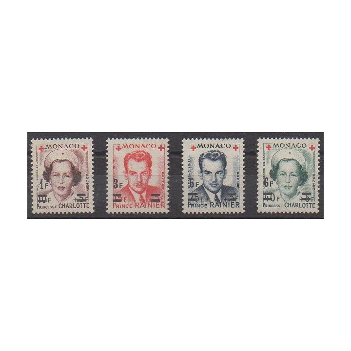 Monaco - 1951 - No 379A/382A - Santé ou Croix-Rouge