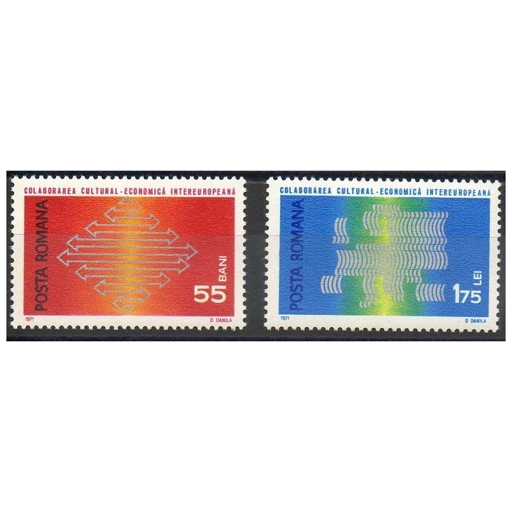 Timbres - Thème Europe - Roumanie - 1971- No 2602/2603