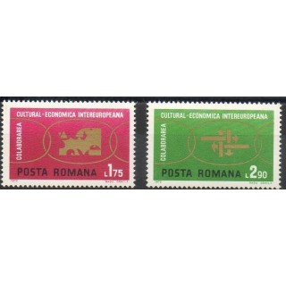 Timbres - Thème Europe - Roumanie - 1972- No 2680/2681