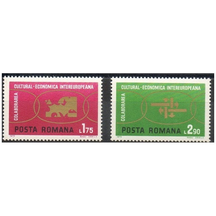 Timbres - Thème Europe - Roumanie - 1972- No 2680/2681