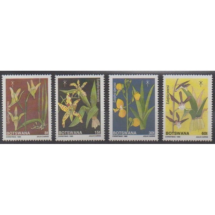 Botswana - 1989 - Nb 611/614 - Flowers