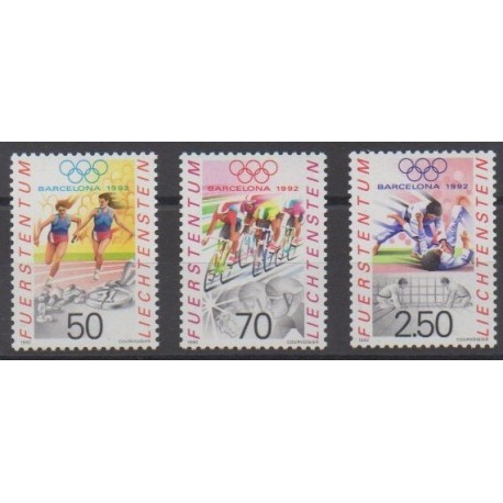 Liechtenstein - 1991 - No 976/978 - Jeux Olympiques d'été