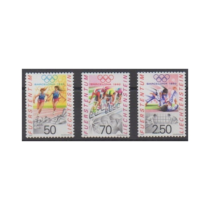 Liechtenstein - 1991 - No 976/978 - Jeux Olympiques d'été
