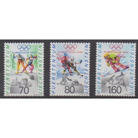 Liechtenstein - 1991 - No 971/973 - Jeux olympiques d'hiver
