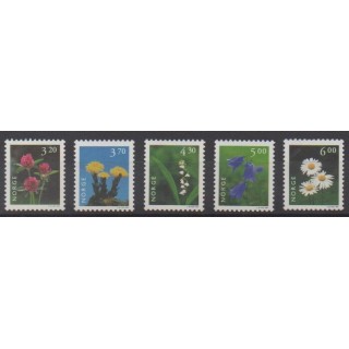 Norvège - 1997 - No 1187/1191 - Fleurs