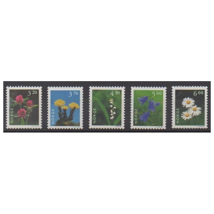 Norvège - 1997 - No 1187/1191 - Fleurs