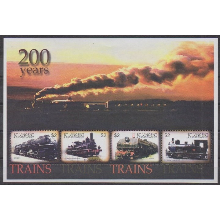Saint-Vincent (Iles Grenadines) - 2004 - No 4819/4822 - Chemins de fer