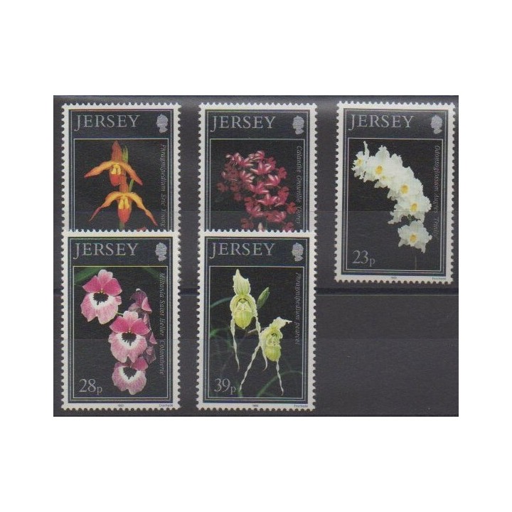 Jersey - 1993 - No 589/593 - Orchidées