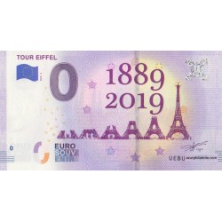 Billet souvenir - 75 - Tour Eiffel - 2019-5