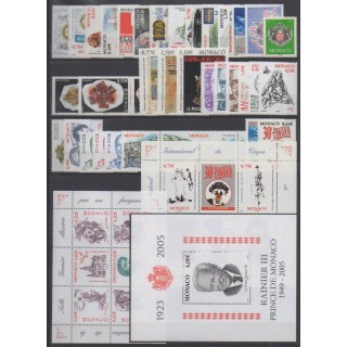 Monaco - Complete year - 2005 - Nb 2479/2527 - BF91