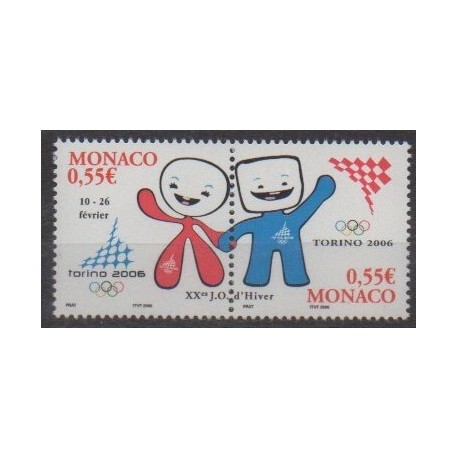 Monaco - 2006 - No 2529/2530 - Jeux olympiques d'hiver