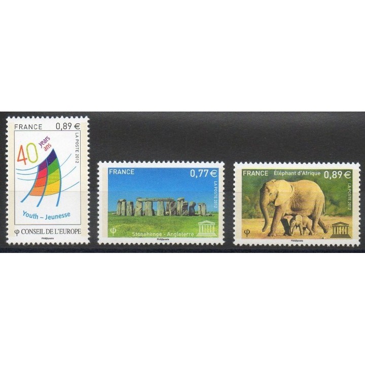 Timbres  - France - Timbres de service - 2012 - No 153/155