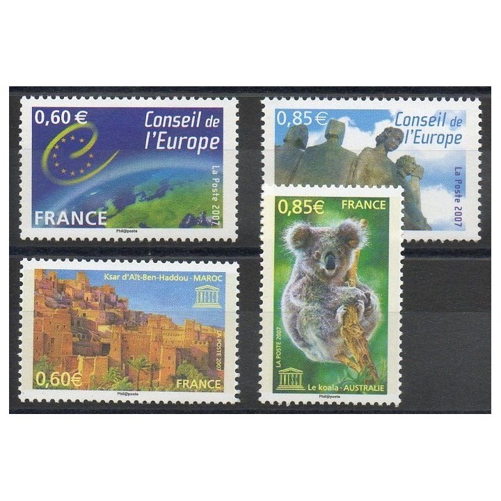 Stamps  - France - Official stamps - 2007 - Nb 136/139
