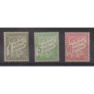 Monaco - Timbres-taxe - 1905 - No T1/T3