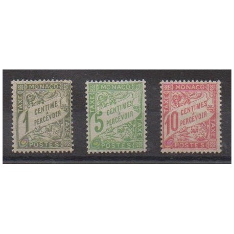 Monaco - Postage due - 1905 - Nb T1/T3