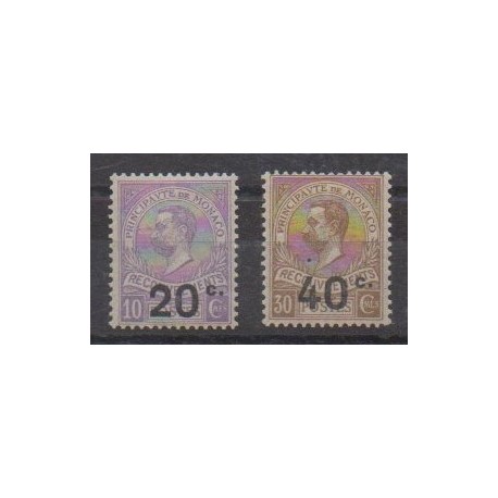 Monaco - Timbres-taxe - 1919 - No T11/T12 - Neufs avec charnière
