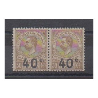 Monaco - Postage due - 1910 - Nb T12b attenant à normal