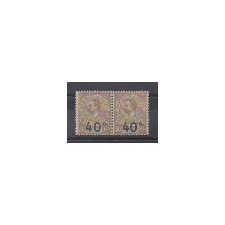 Monaco - Timbres-taxe - 1910 - No T12b attenant à normal