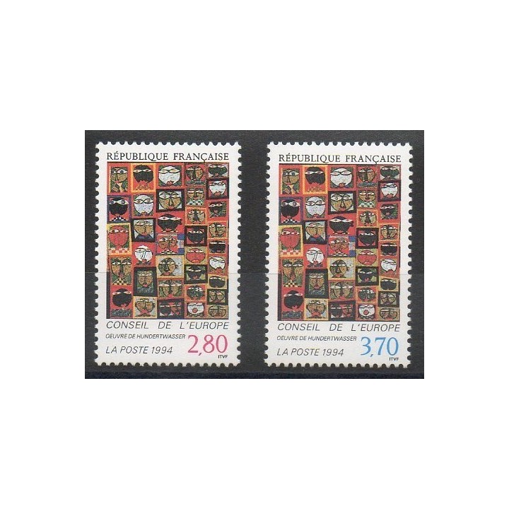 Timbres - Thème peinture - France - Timbres de service - 1994- No 112/113