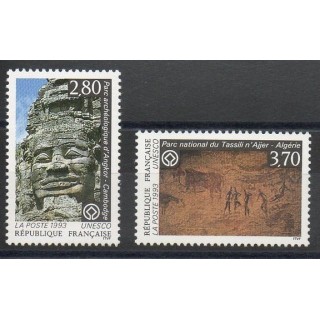 Timbres - Thème sites  - France - Timbres de service - 1993- No 110/111