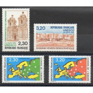 Timbres  - France - Timbres de service - 1990 - No 102/105