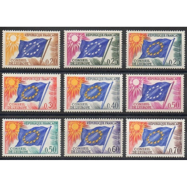 Timbres  - France - Timbres de service - 1963 - No 27/35