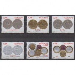 Monaco - 2008 - No 2644/2649 - Monnaies, billets ou médailles