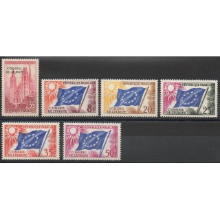 Timbres  - France - Timbres de service - 1958 - No 16/21