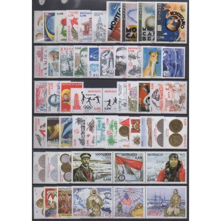 Monaco - Complete year - 2008 - Nb 2604/2657