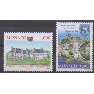 Monaco - 2019 - Nb 3209/3210 - Castles - Bridges
