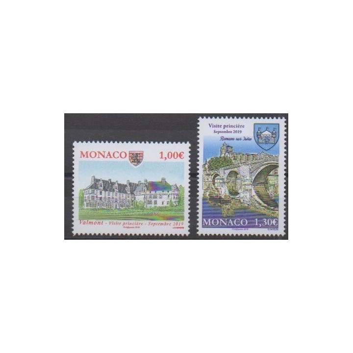 Monaco - 2019 - Nb 3209/3210 - Castles - Bridges