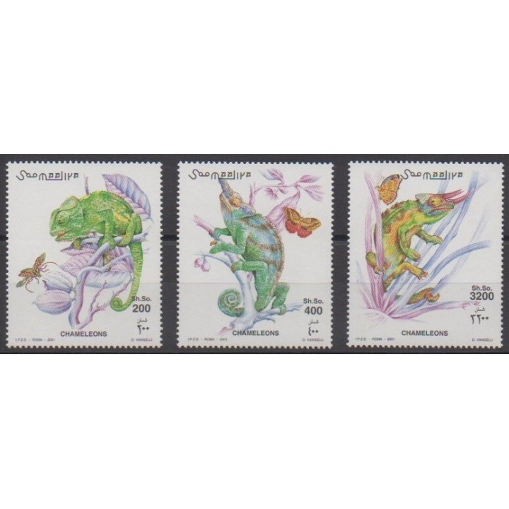 Acheter cette série de timbres de Somalie de l'année 2001 (No 755/757).