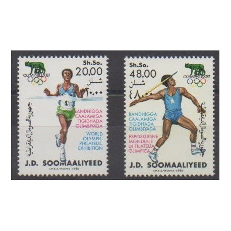 Somalie - 1987 - No 348/349 - Philatélie - Jeux Olympiques d'été
