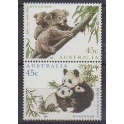 Australia - 1995 - Nb 1453/1454 - Mamals - Endangered species - WWF