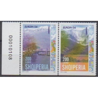 Acheter cette série de timbres d'Albanie de l'année 2004 (No 2703b/2704b).